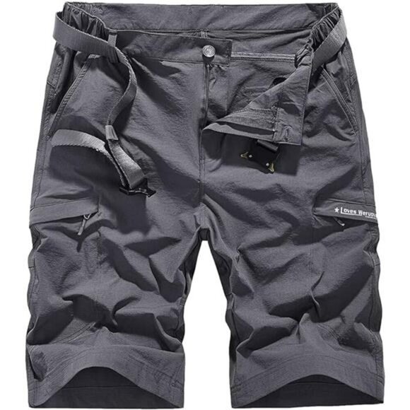 Mens Hiking Cargo Shorts Quick Dry Stretch Outdoor Lightweight Summer Pockets - Picture 7 of 7